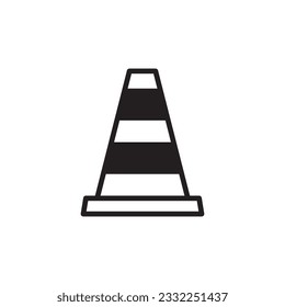 Road cone vector icon. Road cone flat sign design. Road cone symbol pictogram. UX UI icon