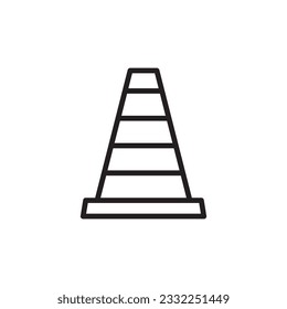 Road cone vector icon. Road cone flat sign design. Road cone symbol pictogram. UX UI icon