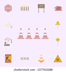 road cones colored icon. Building materials icons universal set for web and mobile