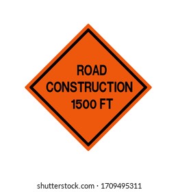 Icono de fondo blanco de la construcción de carreteras 1500.