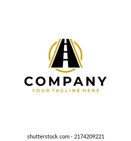 Road Construction Asphalt Company Logo Design Stock Vector (Royalty ...