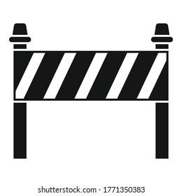 Road construction barrier icon. Simple illustration of road construction barrier vector icon for web design isolated on white background