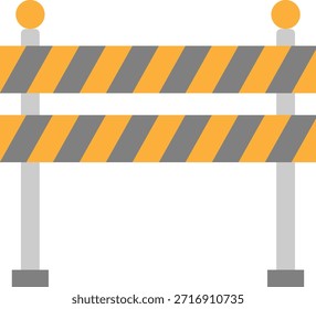 Barreira de Construção Rodoviária com Luzes de Aviso