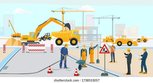 Road construction and building construction