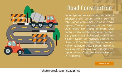 Road Construction Conceptual Banner