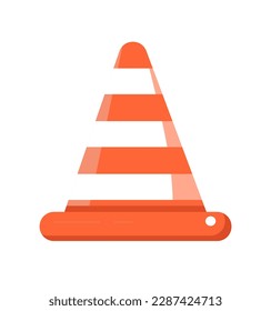 Road construction cone sign vector illustration. Warning and stop signs, under construction boards. Road barriers sign. Website under construction. Web, app page not found. Website under renovation.