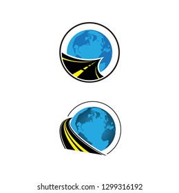Road construction creative symbol layout. Asphalt repair company sign idea. Vector illustration EPS.8 EPS.10