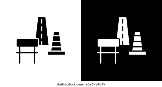 road construction icon concept, vector illustration
