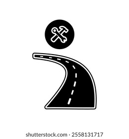 Road construction icons. building, repair and construction sign vector logo icon