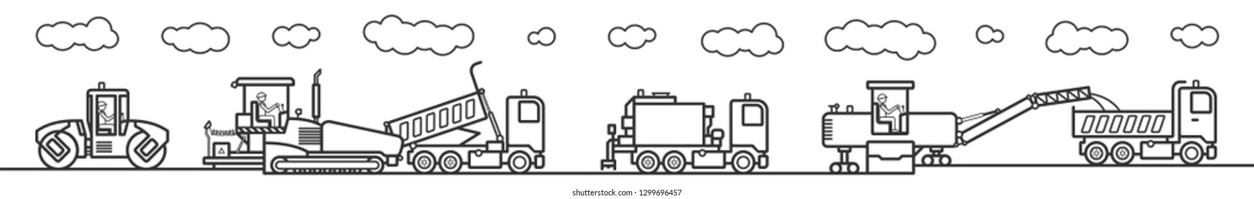Road construction illustration