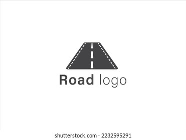 road construction logo road maintenance creative sign concept. Paving design template vector icon idea with highway. Transportation and traffic theme.

