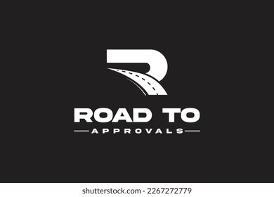 road construction logo minimalist modern style latter mark