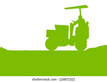 Road Construction machinery vector background illustration