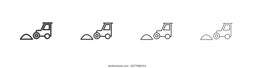 Símbolo de sinal de construção de estrada. Ilustração isolada de vetor.