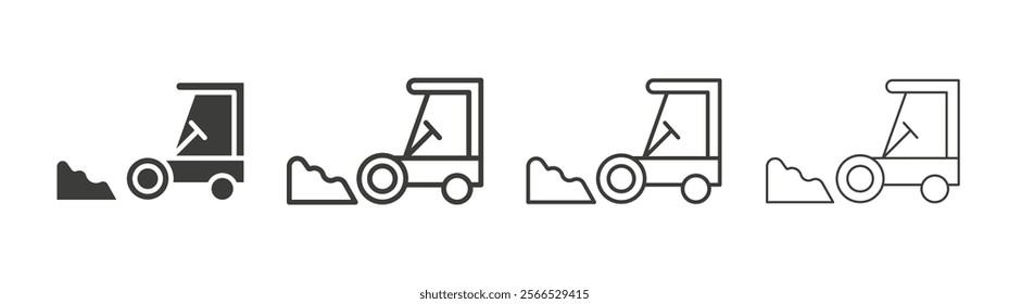 Road construction signs collection for website design, app, UI design.