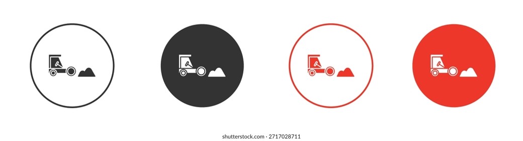 Señales de construcción de carreteras. Diseño de Vector de Web