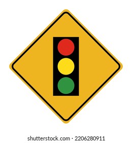 Road Construction Traffic Light Sign Vector Stock Vector (Royalty Free ...