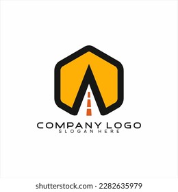 Road contractor logo design. Modern simple logo.