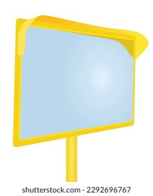 Road convex mirror. vector illustration