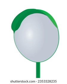 Road convex mirror. vector illustration