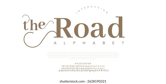Road creative modern stylish calligraphy letter logo design