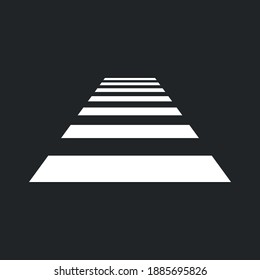 Road crossing basic vector graphic