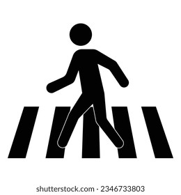 road crossing sign vector, eps 10