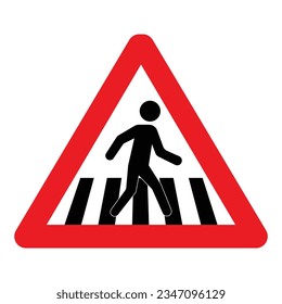 road crossing sign vector, eps 10
