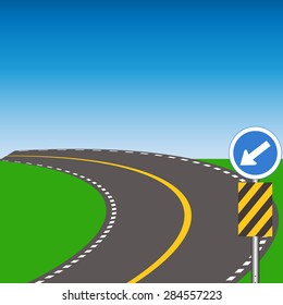 road curved