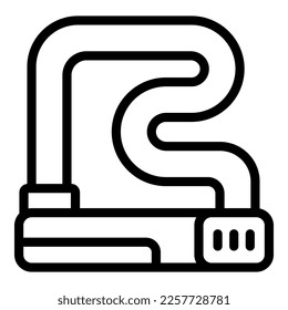 Road cycling lock icon outline vector. Safe travel. Rent city