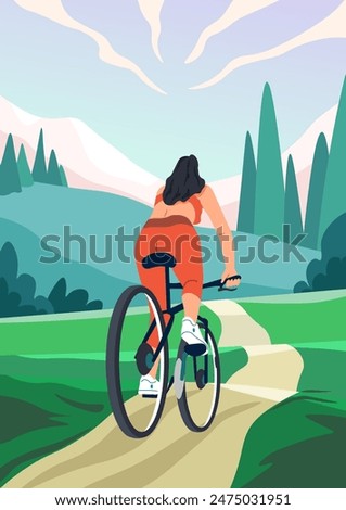 Road Cyclist Riding Through Forest