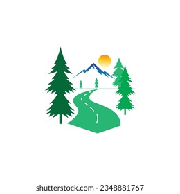 Straßendesign-Naturkreis Vektorgrafik-Vektorgrafik