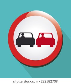 Road design over blue background, vector illustration