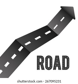 Road design over white background, vector illustration.