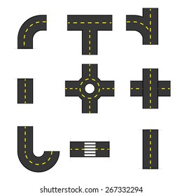Road design over white background, vector illustration.