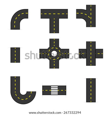 Road Design Over White Background Vector Stock Vector (Royalty Free ...