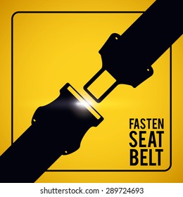Road design over yellow background, vectori llustration.