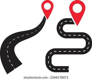 Road Destination, Location Icon Symbol