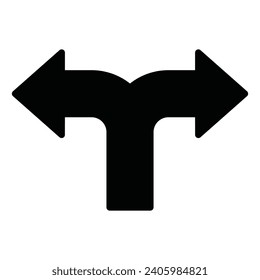 Straßenrichtungs-Pfeilsymbol auf transparentem Hintergrund