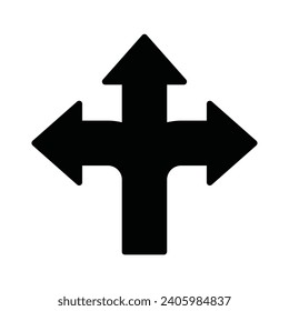 Icono de flecha de dirección de carretera sobre fondo transparente