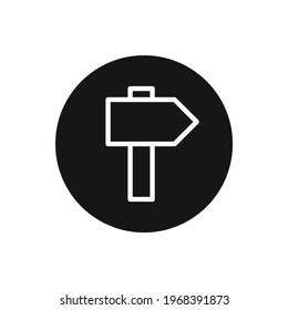 road direction arrow sign vector illustration.