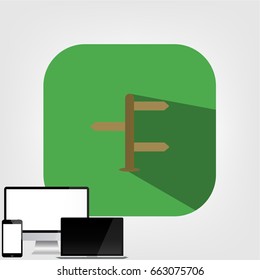 road direction flat icon,vector illustration