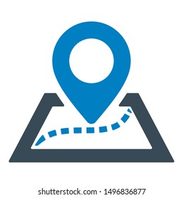 Road direction icon. vector graphics.