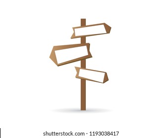 
Road direction indicator. Icon signpost. Directions to different places. 