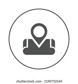 Road direction location direction icon | Circle version icon |