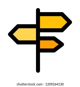 road direction sign