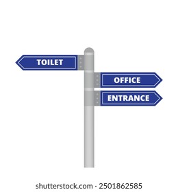 Vector del tablero de la señal de la dirección del camino