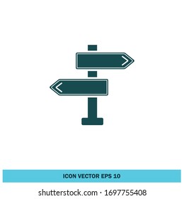 road direction sign icon design element vector eps 10