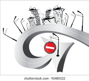 road direction (sign symbol vector House)