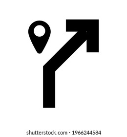road directions icon or logo isolated sign symbol vector illustration - high quality black style vector icons
